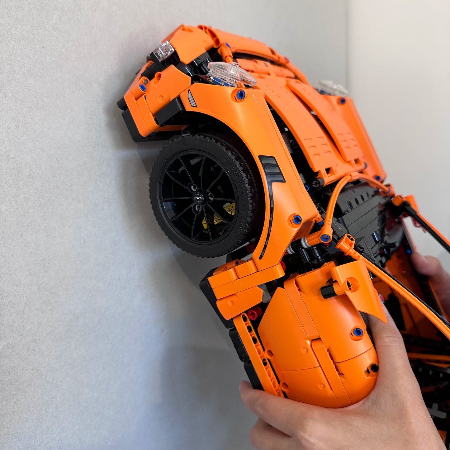 Wall Mount Bracket Hook for Lego Technic Porsche 911 GT3 RS 42056 | Upright or Upside-down