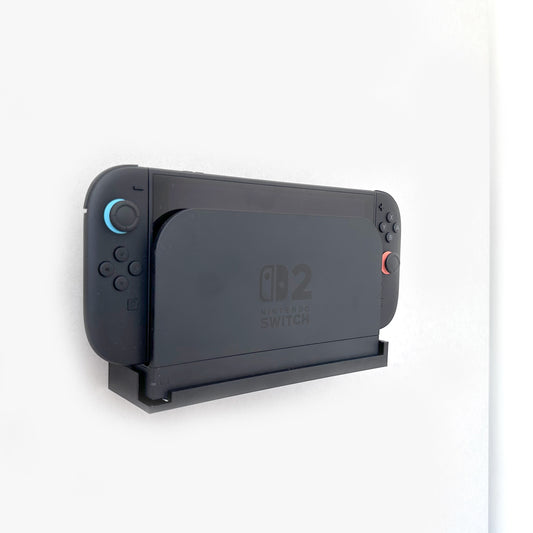 Wall Mount for Nintendo Switch 2 Dock – Full Base Support Bracket, Secure & Sturdy Console Holder – A for Your Setup – Made in UK