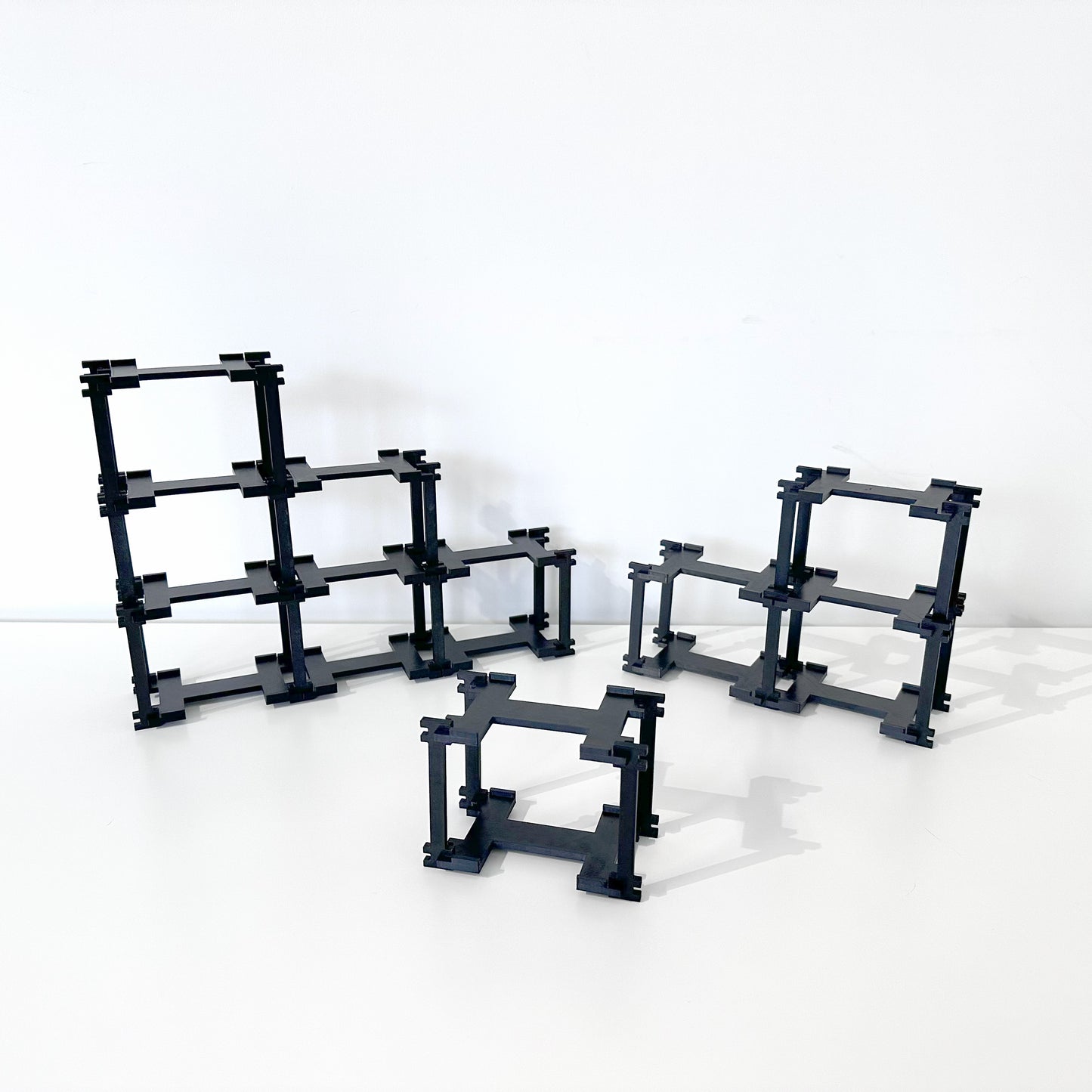 4 Vehicles Display Stand for Lego Speed Champions Cars - Stylish Organizer with Infinite Expansion - No tools setup