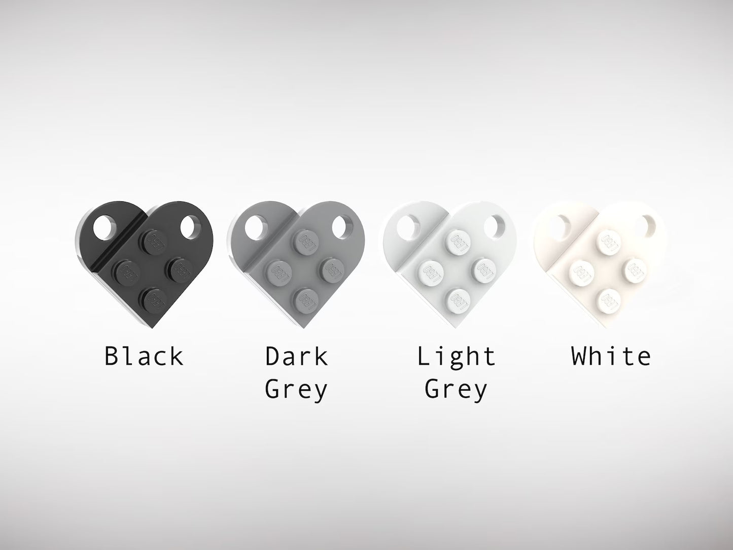 LEGO Heart Couple Keychain / Keyring｜18 Colors
