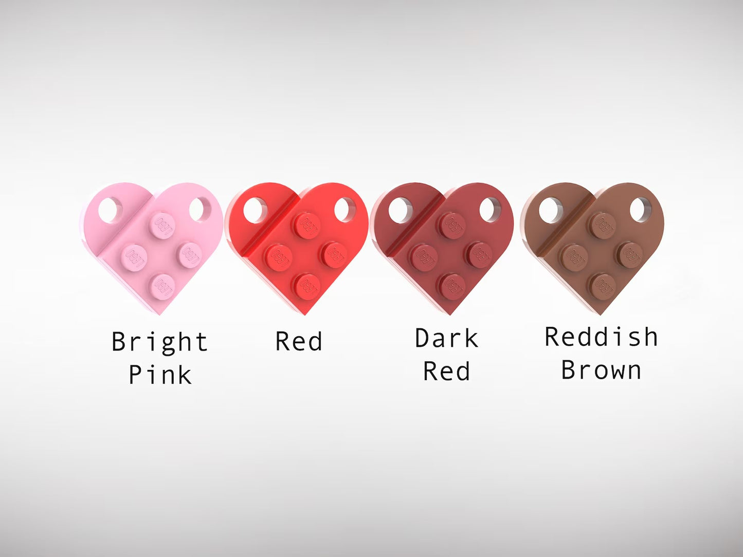 LEGO Heart Couple Keychain / Keyring｜18 Colors