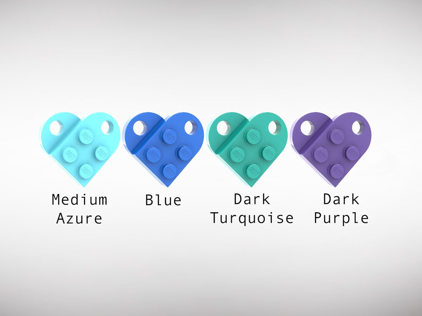 LEGO Heart Couple Keychain / Keyring｜18 Colors