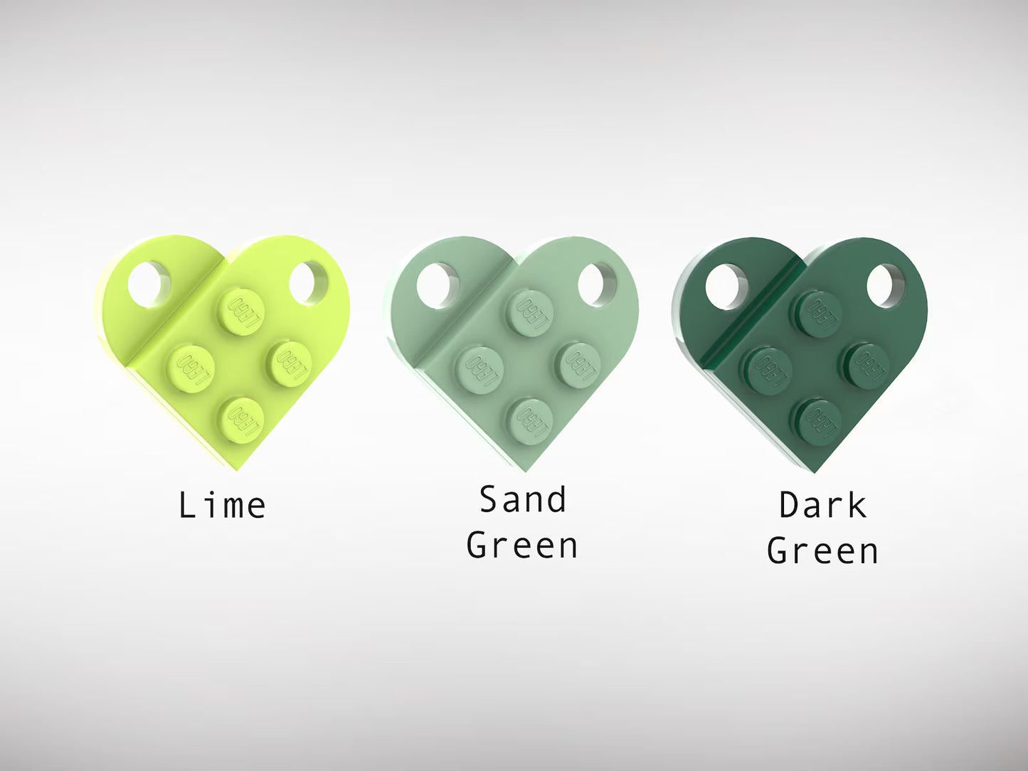 LEGO Heart Couple Keychain / Keyring｜18 Colors