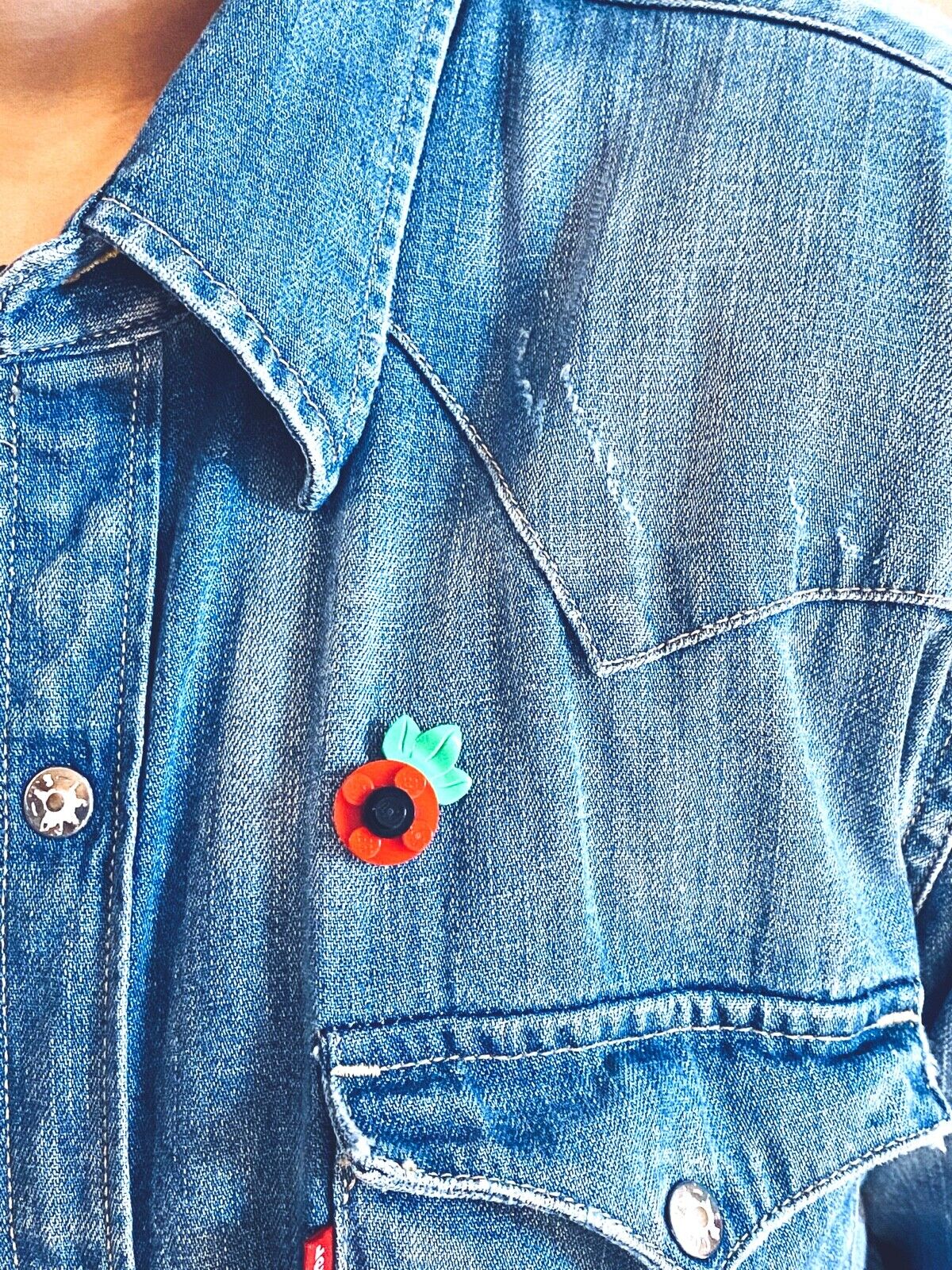 LEGO Poppy Badge｜Handmade Poppy Flower